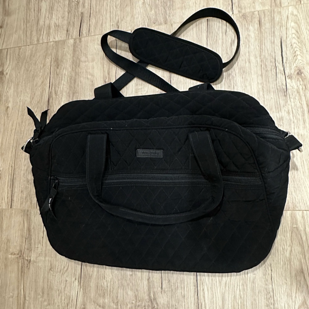 Vera Bradley Black Small Weekend Traveler Duffle